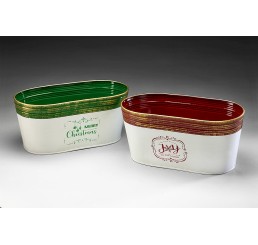 Oval Metal Containers - 2 Assorted