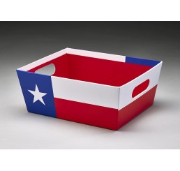 Texas Flag Design Paperboard Container