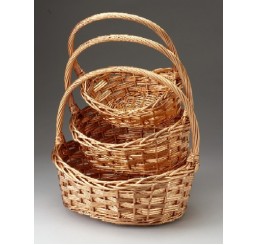 Set/3 Oval Willow Baskets