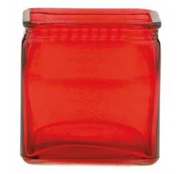 Glass Cube - Red  