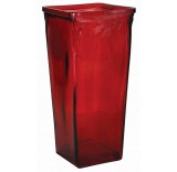 Tapered, Red Glass Vase